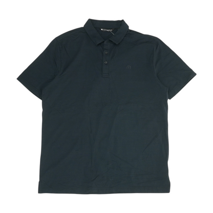 Black Solid Short Sleeve Polo