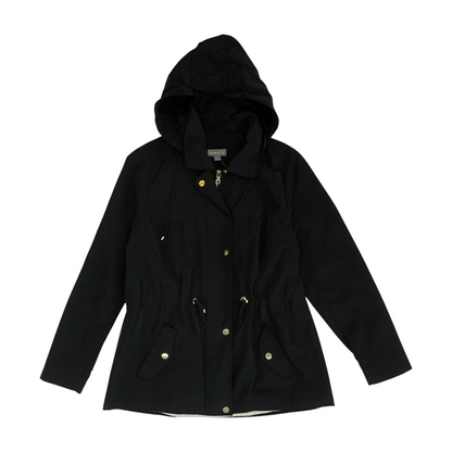Black Solid Rain Coat