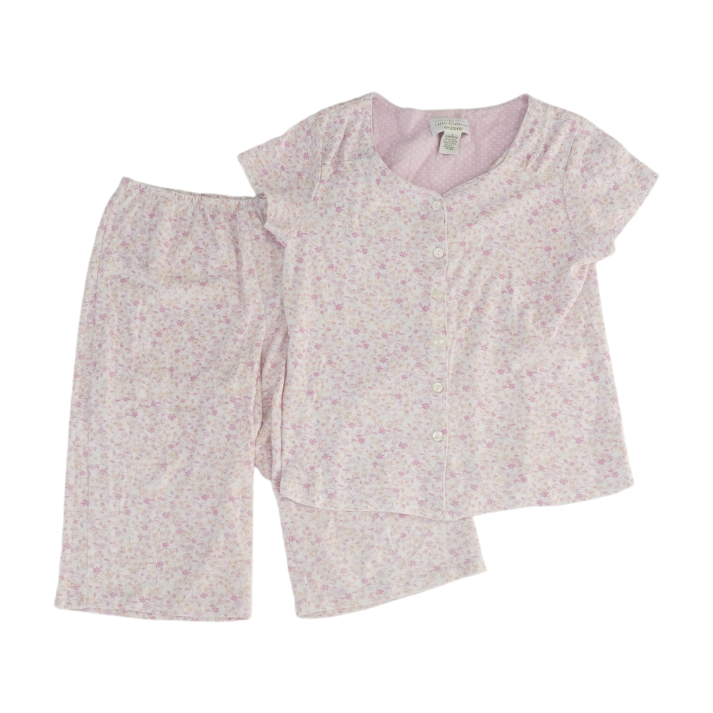 Pink Floral Pajama Set