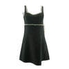 Black Solid Mini Dress