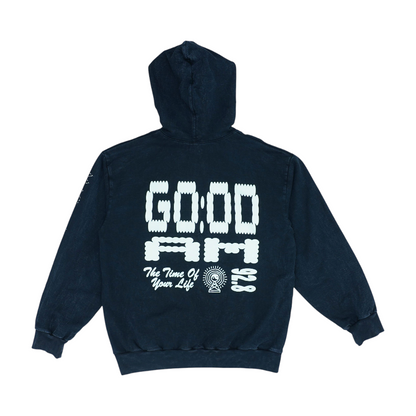 Black Solid Hoodie Pullover