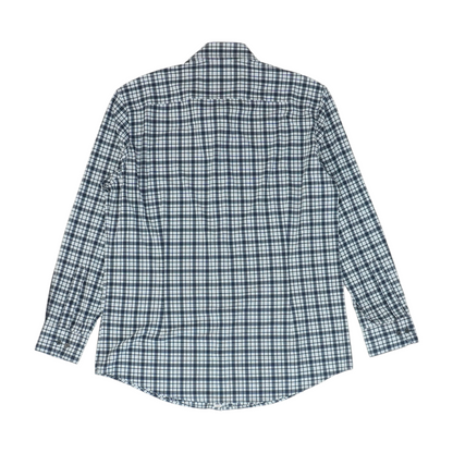 Blue Plaid Long Sleeve Button Down
