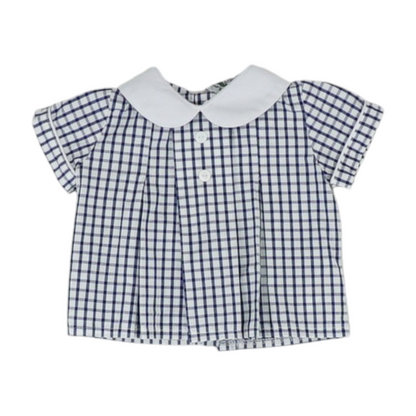 White Check Knit T-Shirt