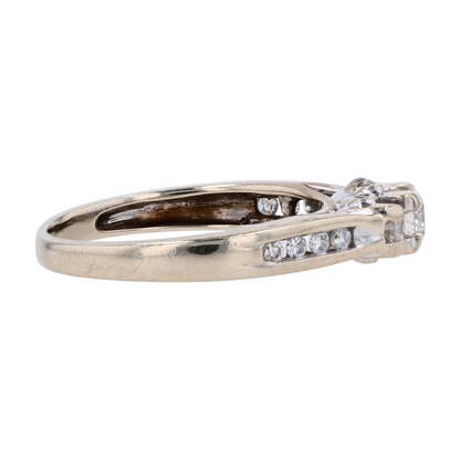 1/2 ctw 14K White Gold Diamond Engagement Ring