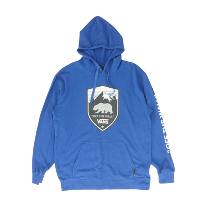 Blue Solid Hoodie Pullover