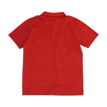 Red Solid Short Sleeve Polo