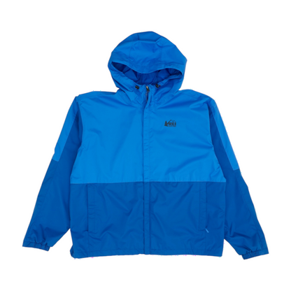Blue Color Block Rain Jacket