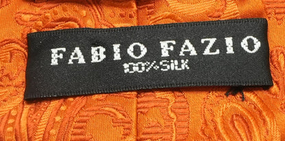 Orange Paisley Neck Tie