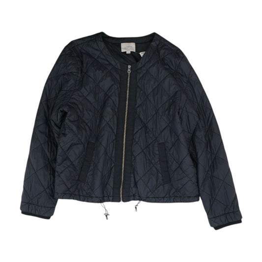 Black Solid Puffer Jacket