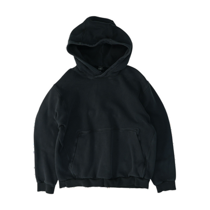 Black Solid Hoodie Pullover