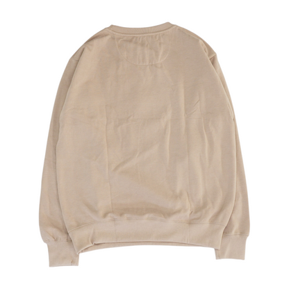Tan Solid Sweatshirt Pullover