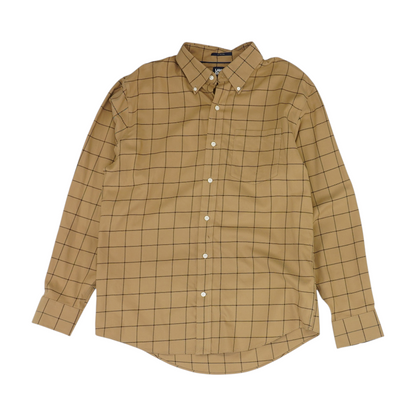 Brown Check Long Sleeve Button Down