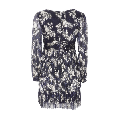 Navy Petite Abstract Mini Dress