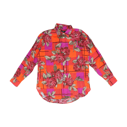 Red Floral Blouse