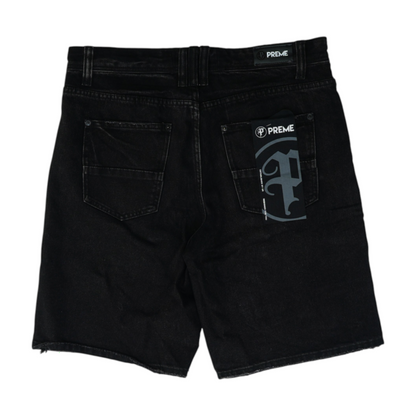 Black Denim Shorts
