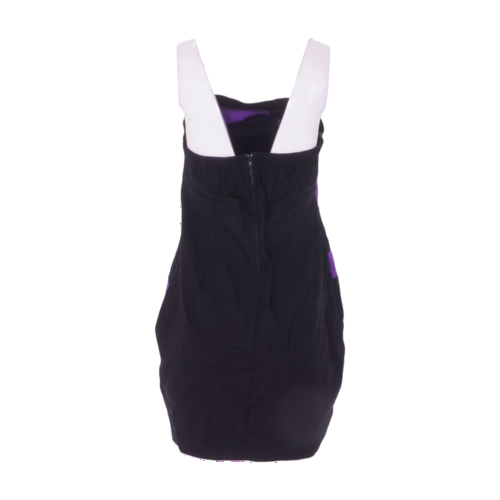 Black Plus Size Striped Mini Dress