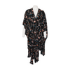 Black Plus Floral Cardigan