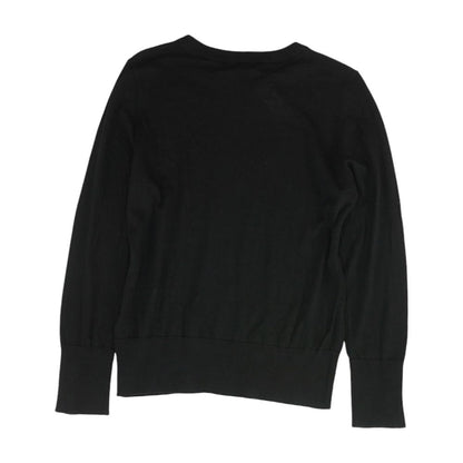 Black Solid Crewneck Sweater