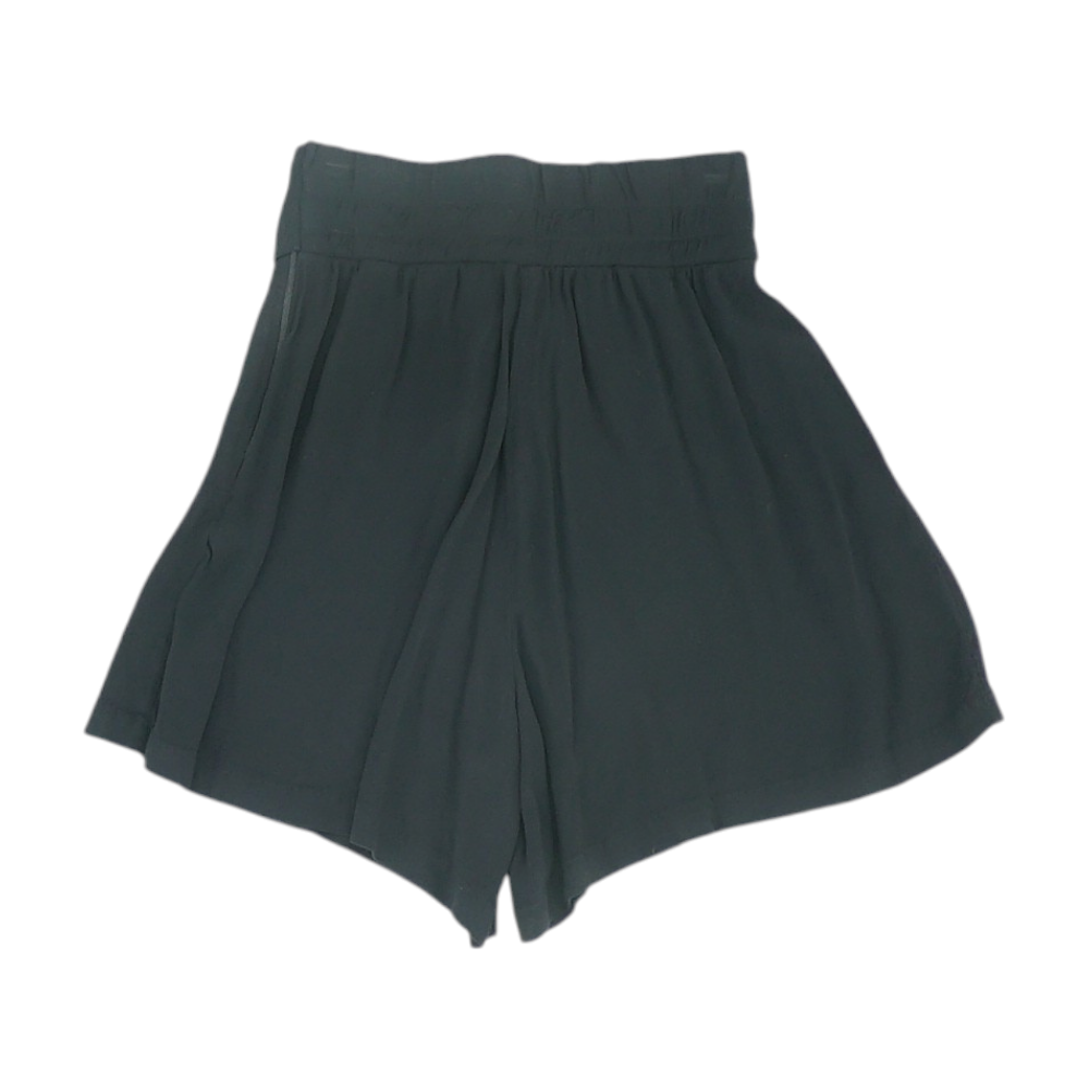 Black Solid Casual Shorts
