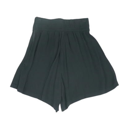 Black Solid Casual Shorts