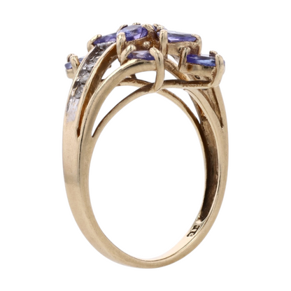10K Yellow Gold Diamond Fashion Ring