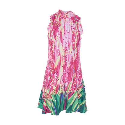 Pink Print Mini Dress