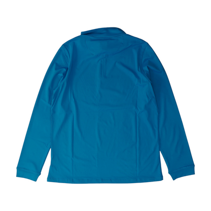 Blue Solid 1/4 Zip Pullover