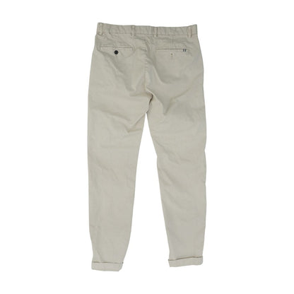 Beige Solid Chino Pants