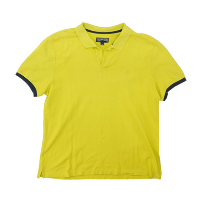 Neon Green Solid Short Sleeve Polo