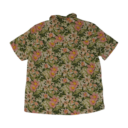 Green Floral Button Down