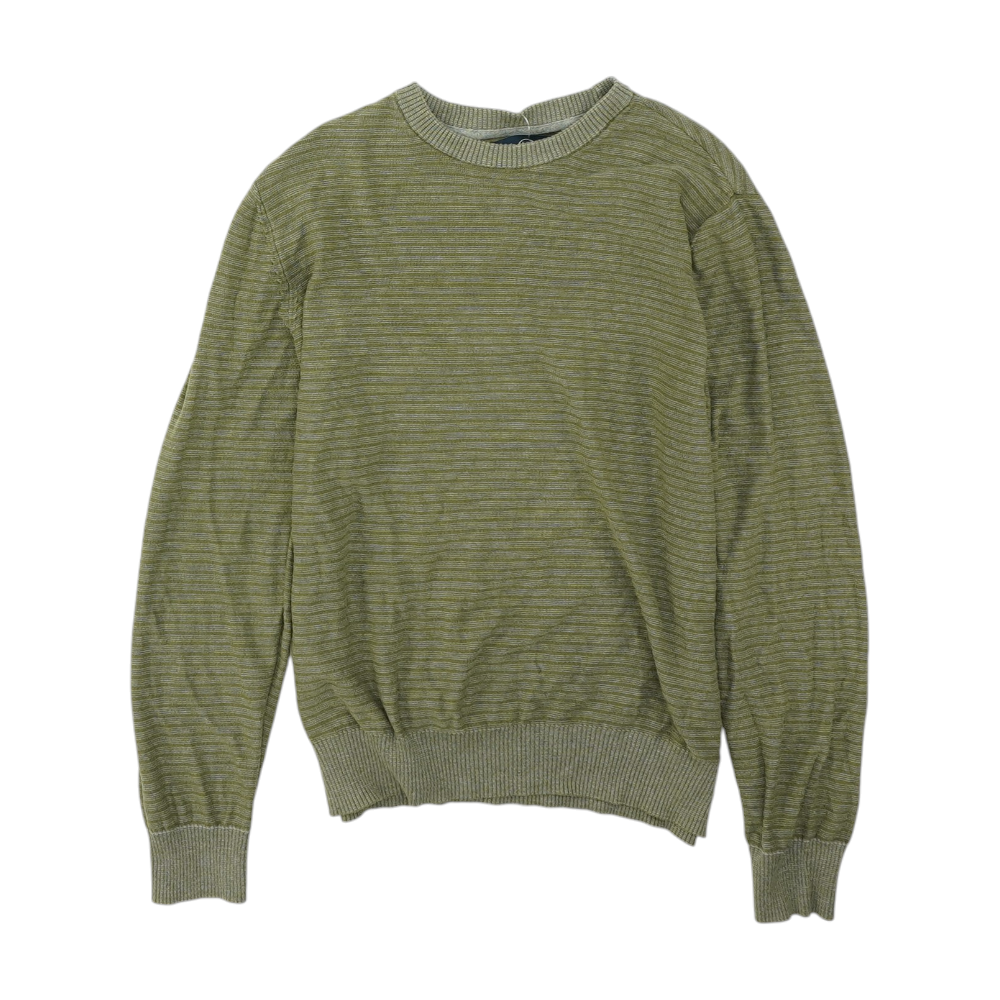 Green Striped Pullover Sweater