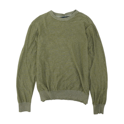Green Striped Pullover Sweater