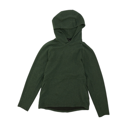 Green Solid Hoodie Pullover