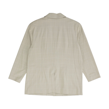 Beige Check Blazer