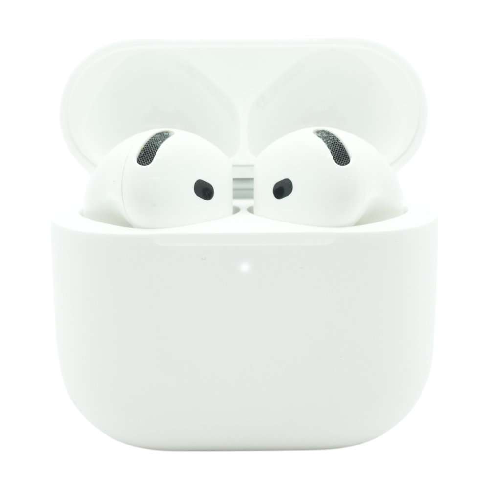 White AirPods 4 with Active Noise Cancellation Wireless Earbuds