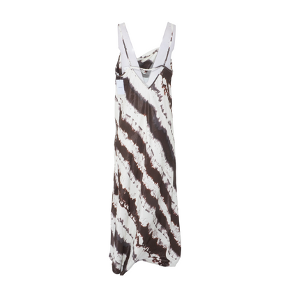 Beige Tie-Dye Maxi Dress