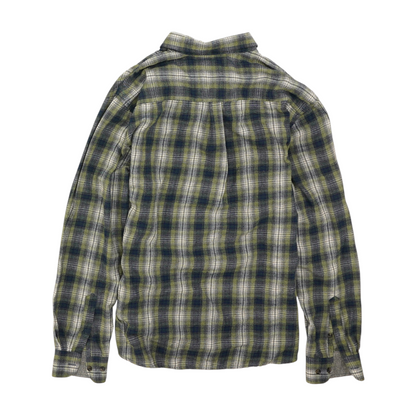 Green Plaid Flannel Button Down