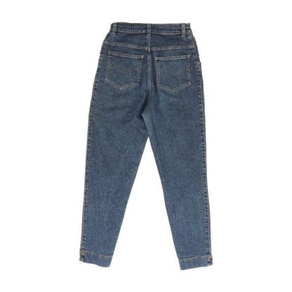 Blue Solid Skinny Leg Jeans