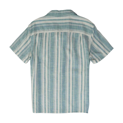 Blue Striped Short Sleeve Button Down