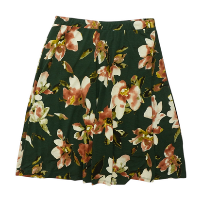 Green Floral Mini Skirt