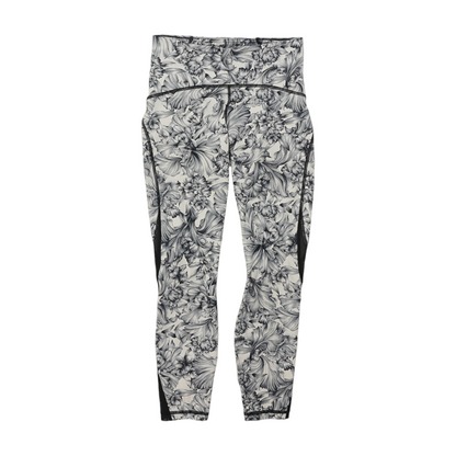 White Floral Active Leggings