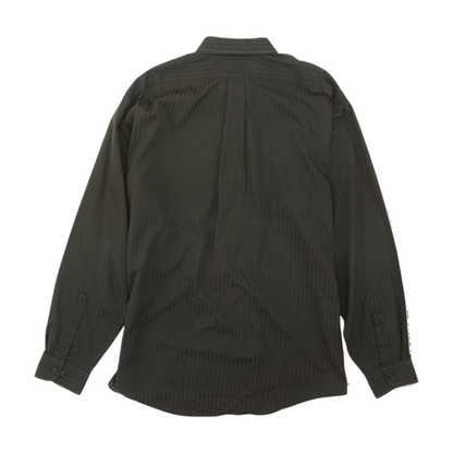 Black Striped Long Sleeve Button Down