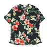 Black Floral Button Down