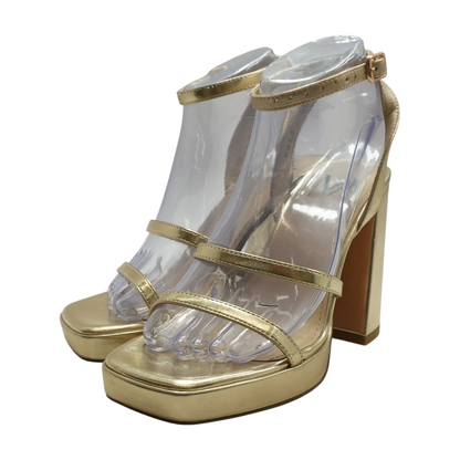 Gold Block Heels