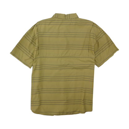 Green Striped Outdoor Button Down