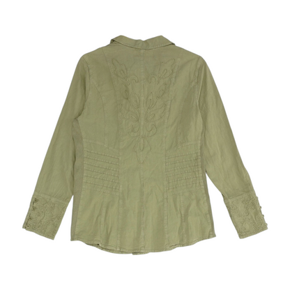 Green Button Down