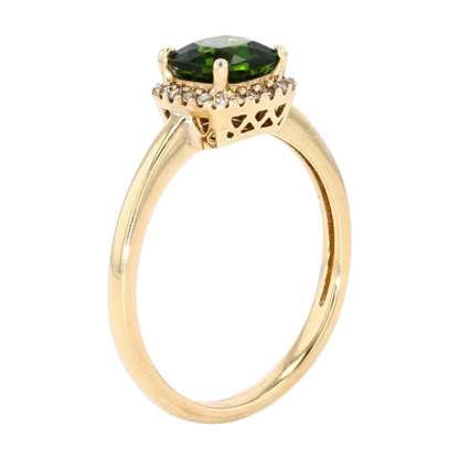 1 ctw 10K Yellow Gold Chrome Diopside Fashion Ring