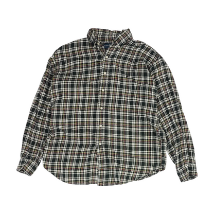 Black Plaid Flannel Button Down