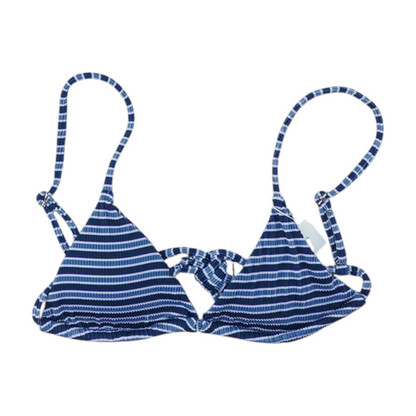 Blue Striped Swim Top