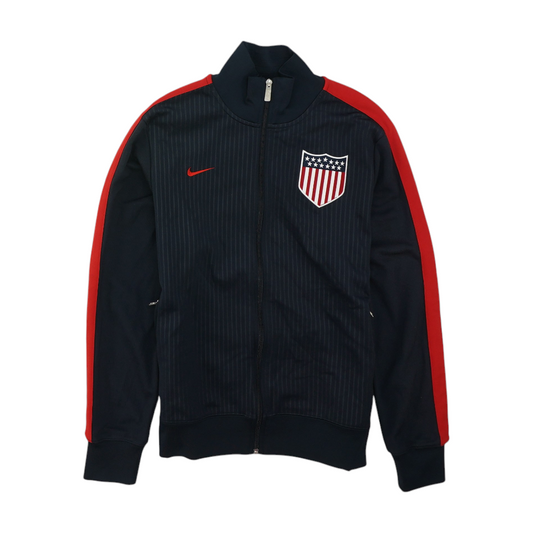 Navy Team USA Solid Active Jacket